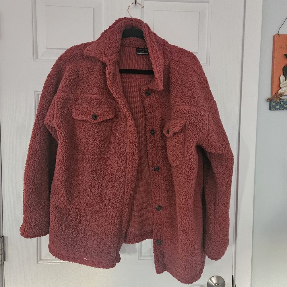Rust Sherpa Shacket 32 Degrees M/L